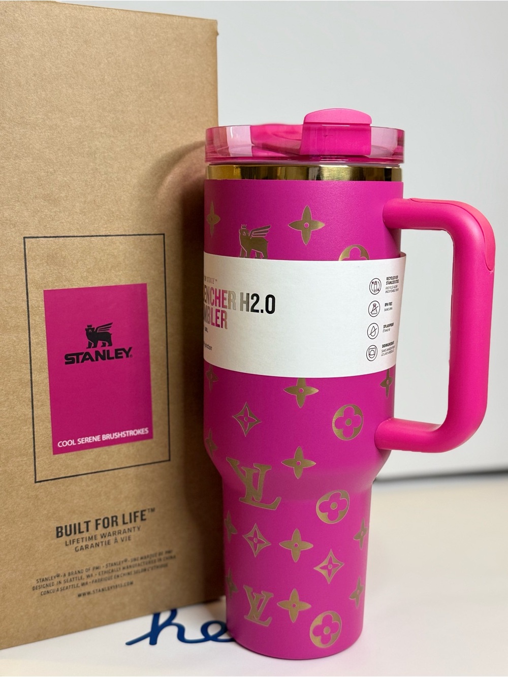 Stanley x Designer hot Pink Travel Tumbler with Handle
